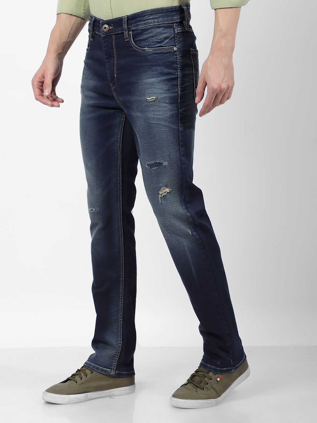 Numero Uno Men Faded Blue Jeans